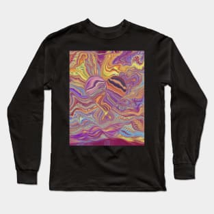 Tie Dye Ripples - psychedelic art, heart tie dye Long Sleeve T-Shirt